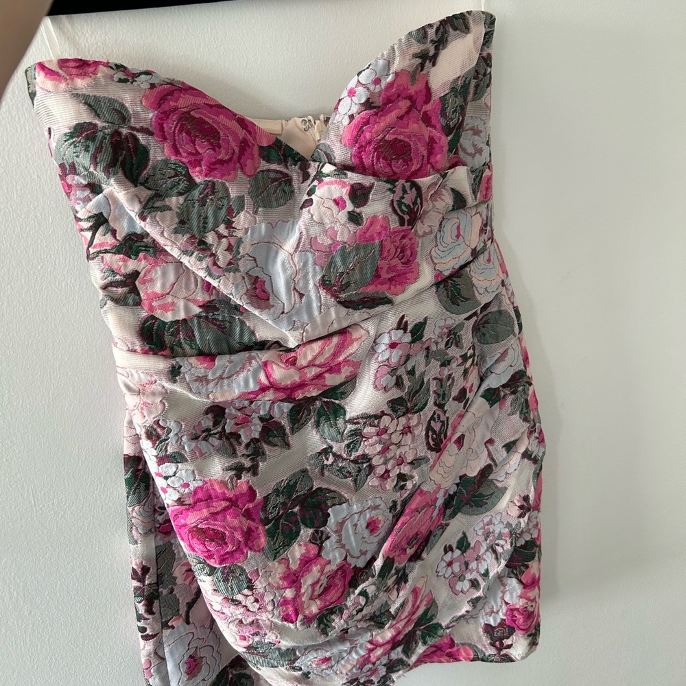Floral Strapless Dress